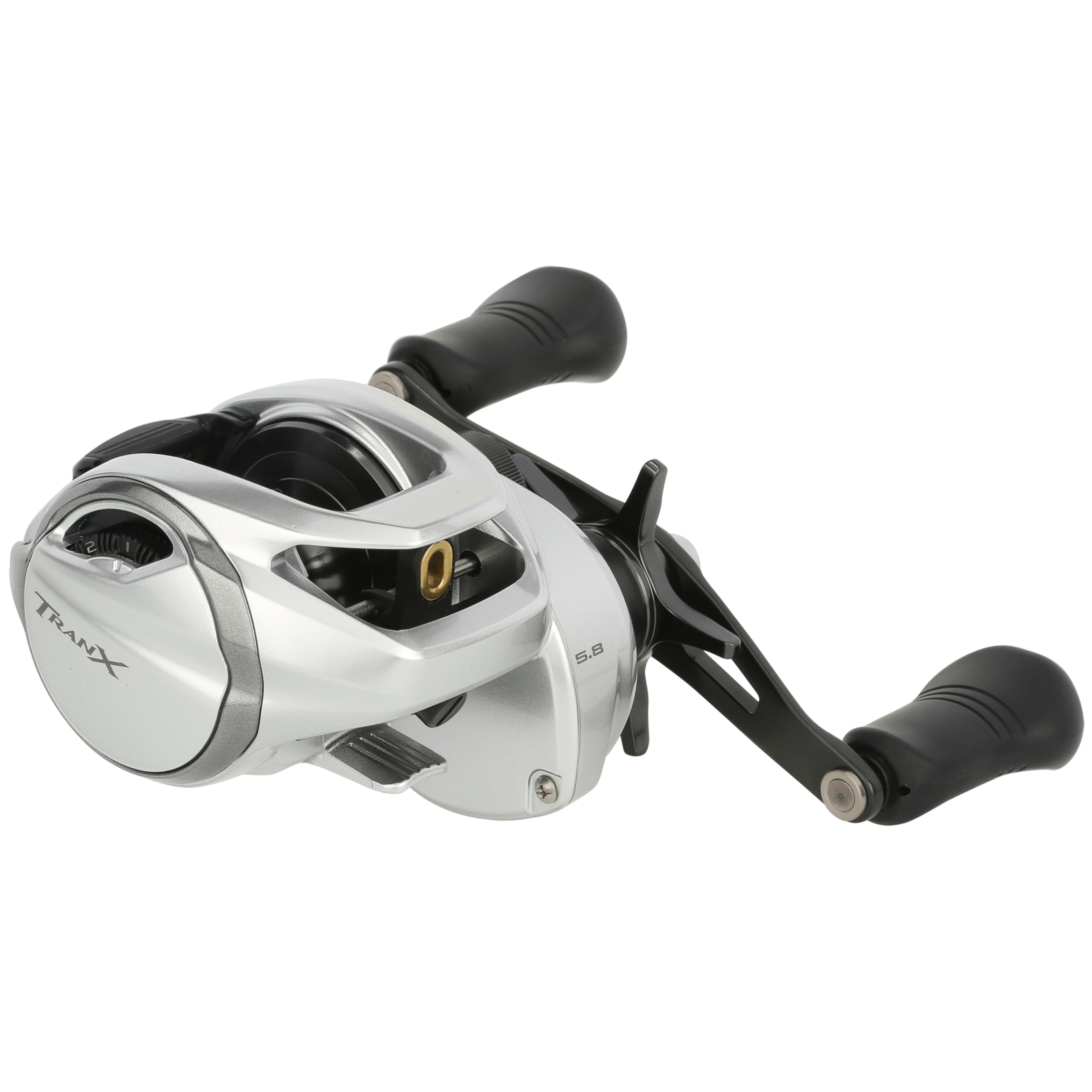 all white baitcaster reels Quantum PT Accurist S3 LP Baitcast Reel while the custom split grip handle and rubber butt provide comfort and control Shimano TRX301B Tranx B Baitcasting