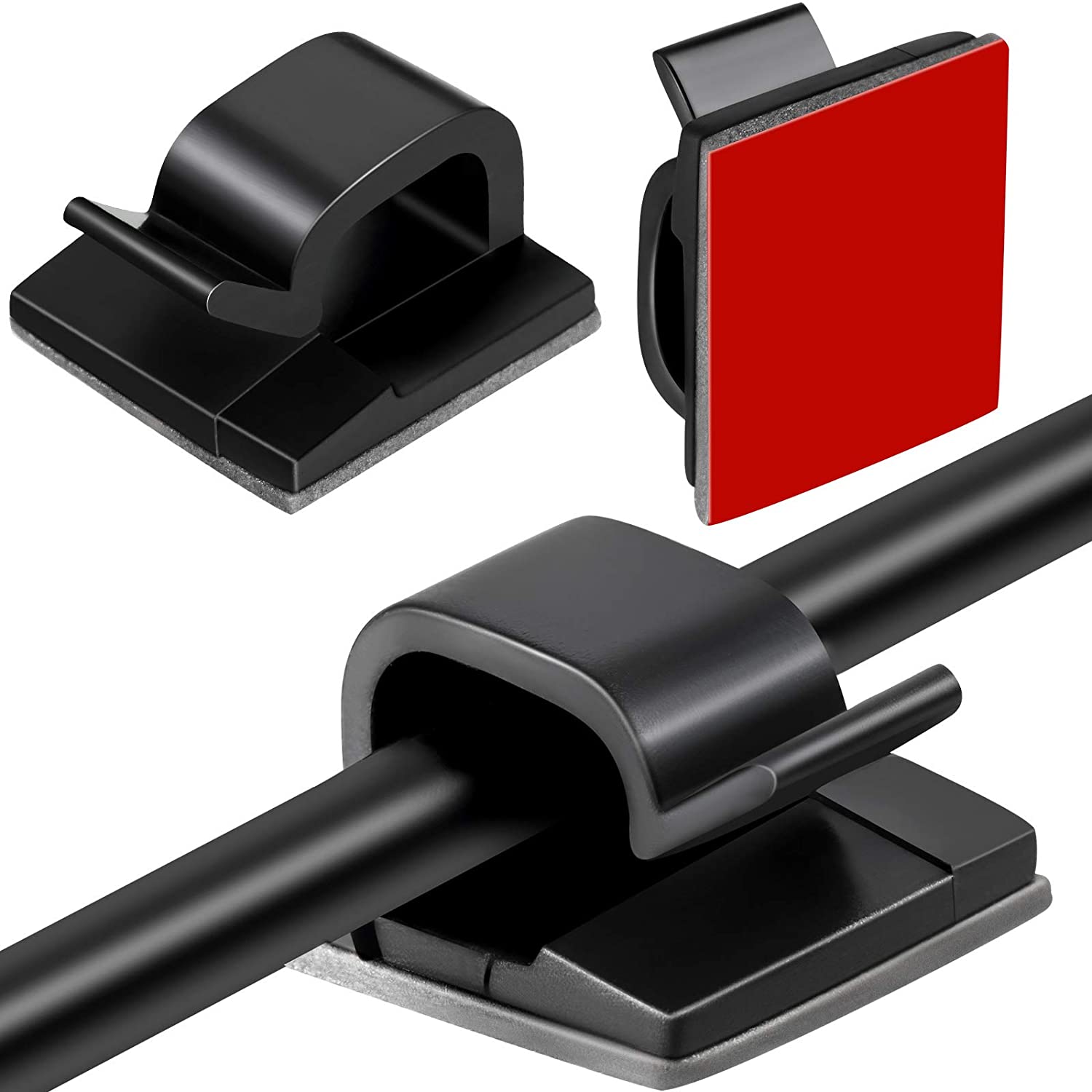 clips for wire fish hook FishOn Cable Clips - Adhesive Wire Cable Clips