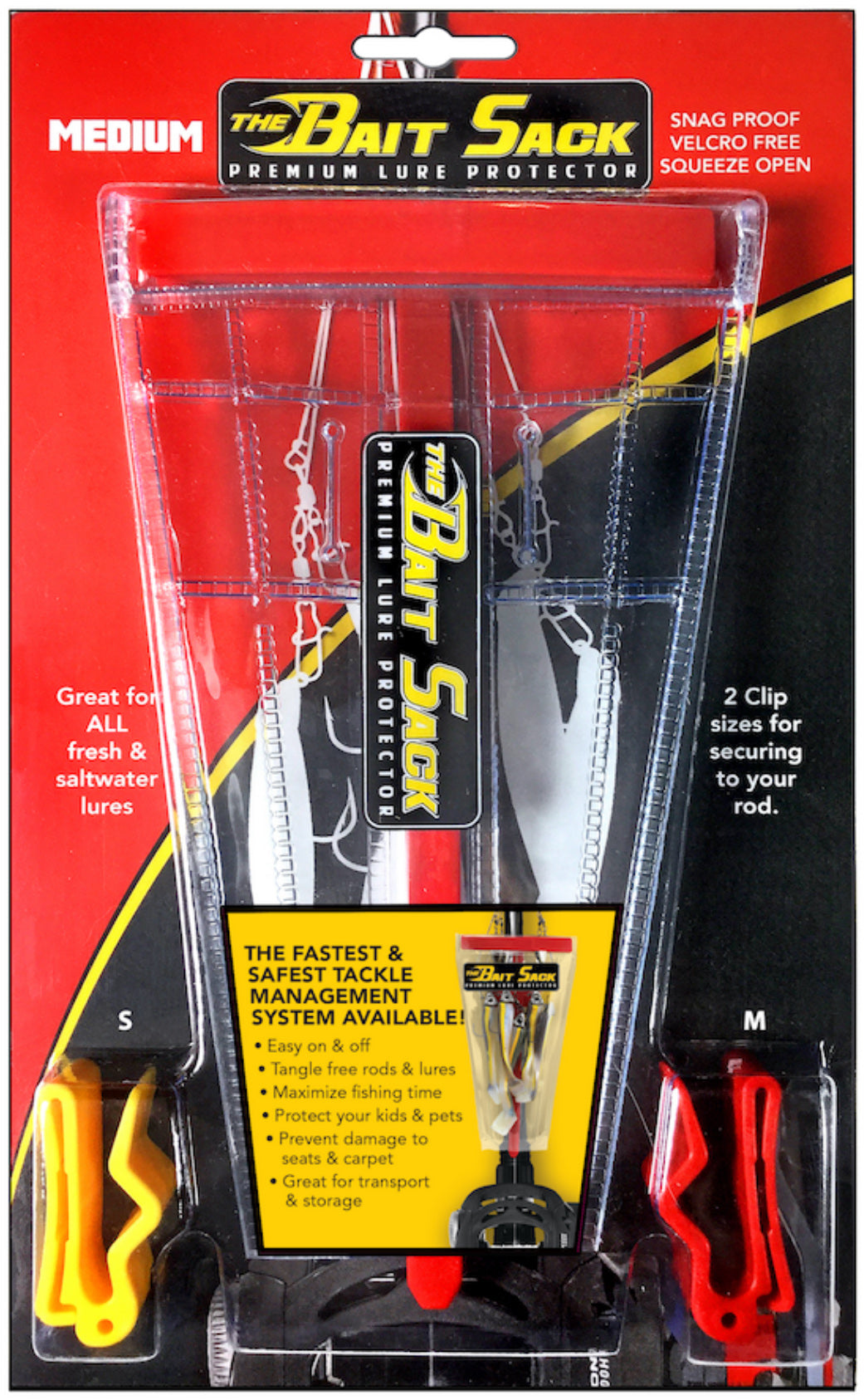 cal coast fishing black out bait sack lure protector TackleWorkz (Cal Coast Fishing) Bait Sack Lure Protector (Medium / Clear)