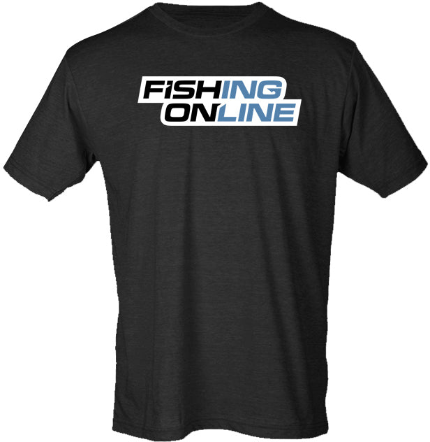 Fishing Online Logo T-Shirt Black - XL