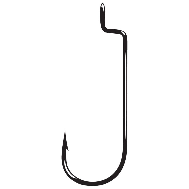 buy fishing hooks online Gamakatsu Offset Round Bend Worm Hooks, 1/0 / Black