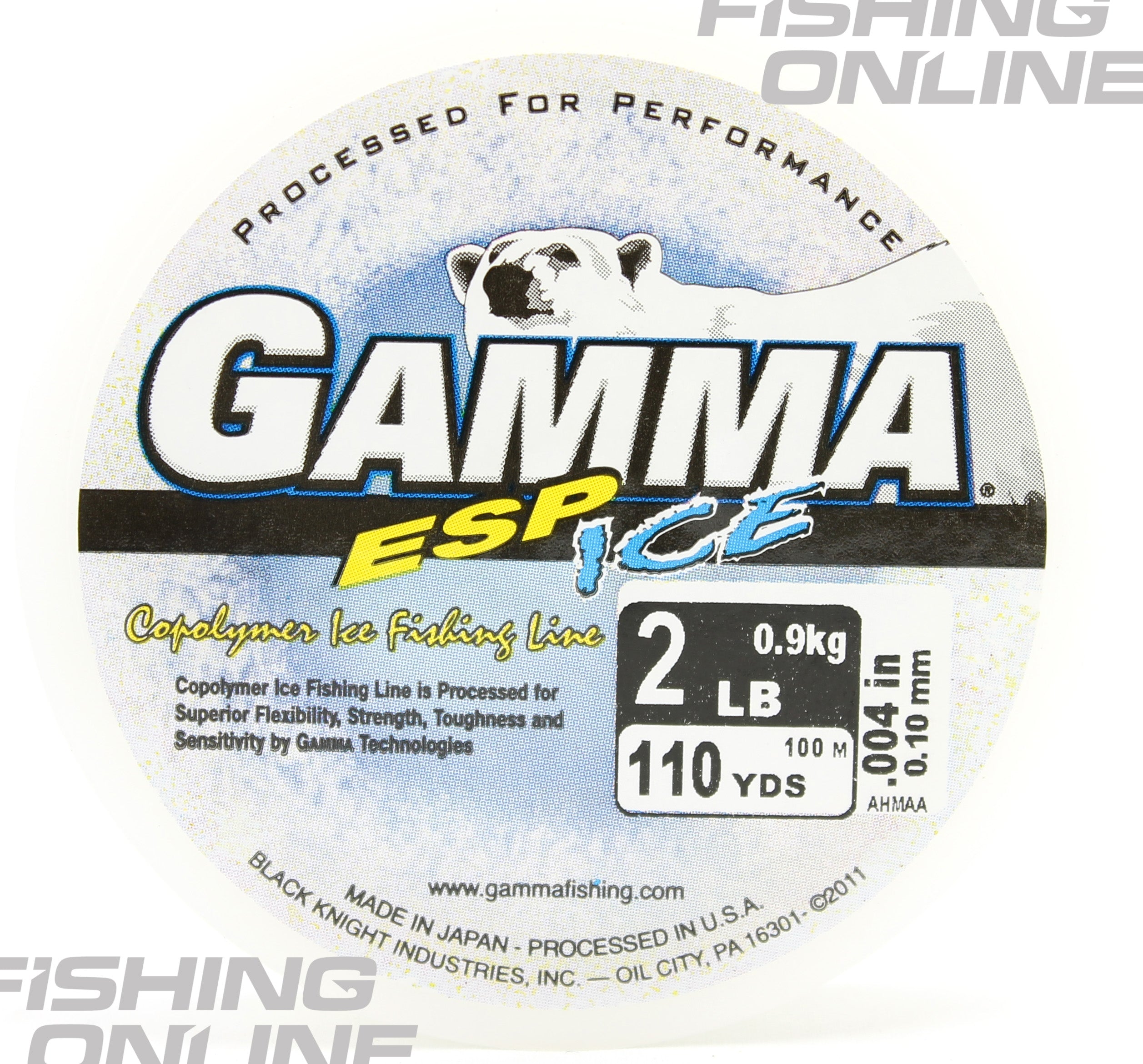 gamma braided fishing line GAMMA ESP ICE Copolymer Ice Fishing Line