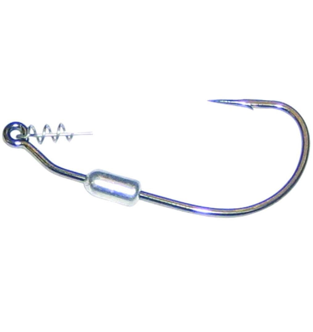 2x fish hooks with twist lock Owner Weighted Twistlock 4/0