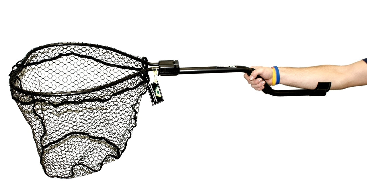 curved handle fishing nets with arm support YakAttack Leverage Landing Net