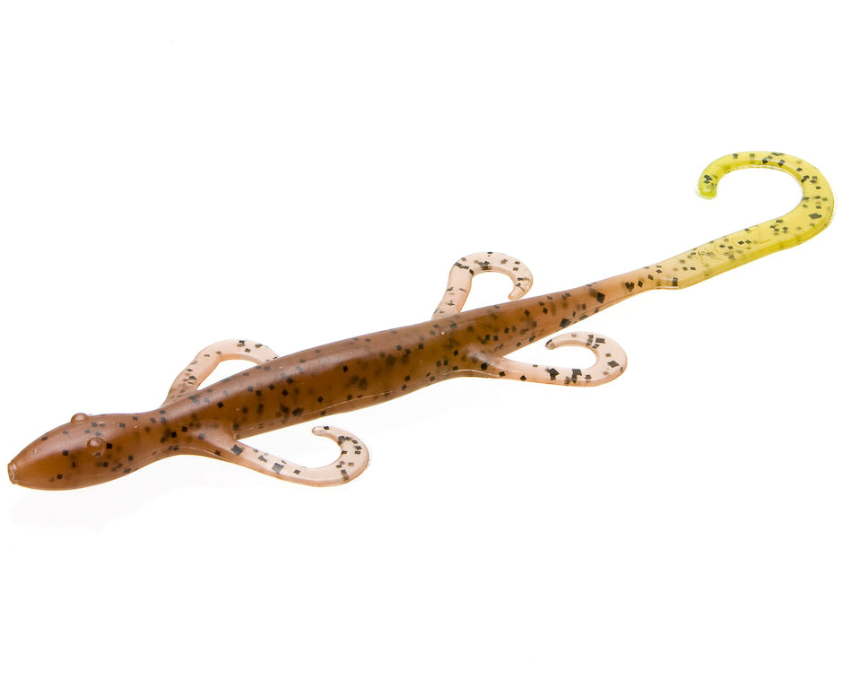 blue lizard with yellow tail fishing lure Zoom Lizards Soft Plastic Baits