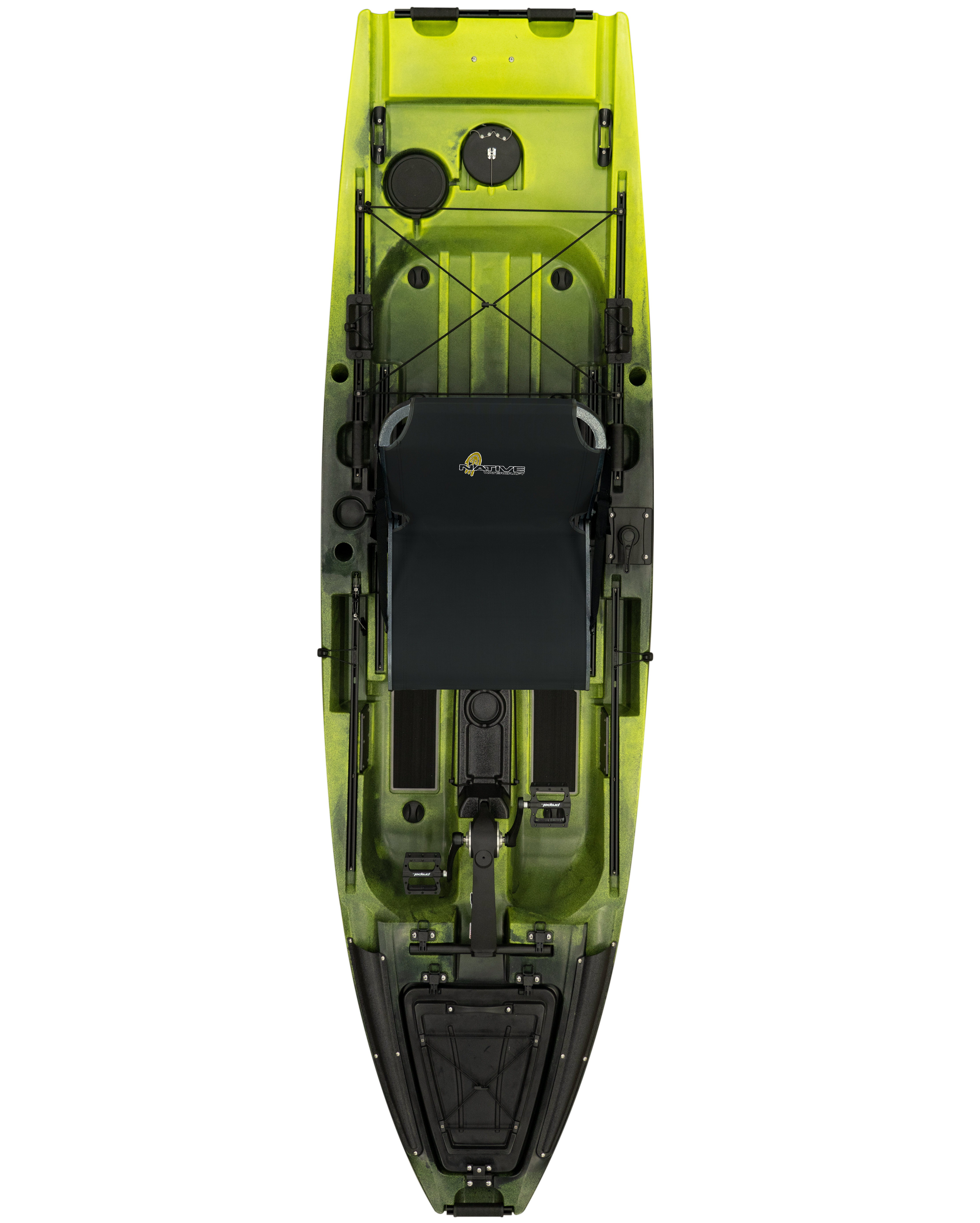Native Watercraft Slayer Propel MAX 10 Fishing Kayak [Gator Green - Top View]