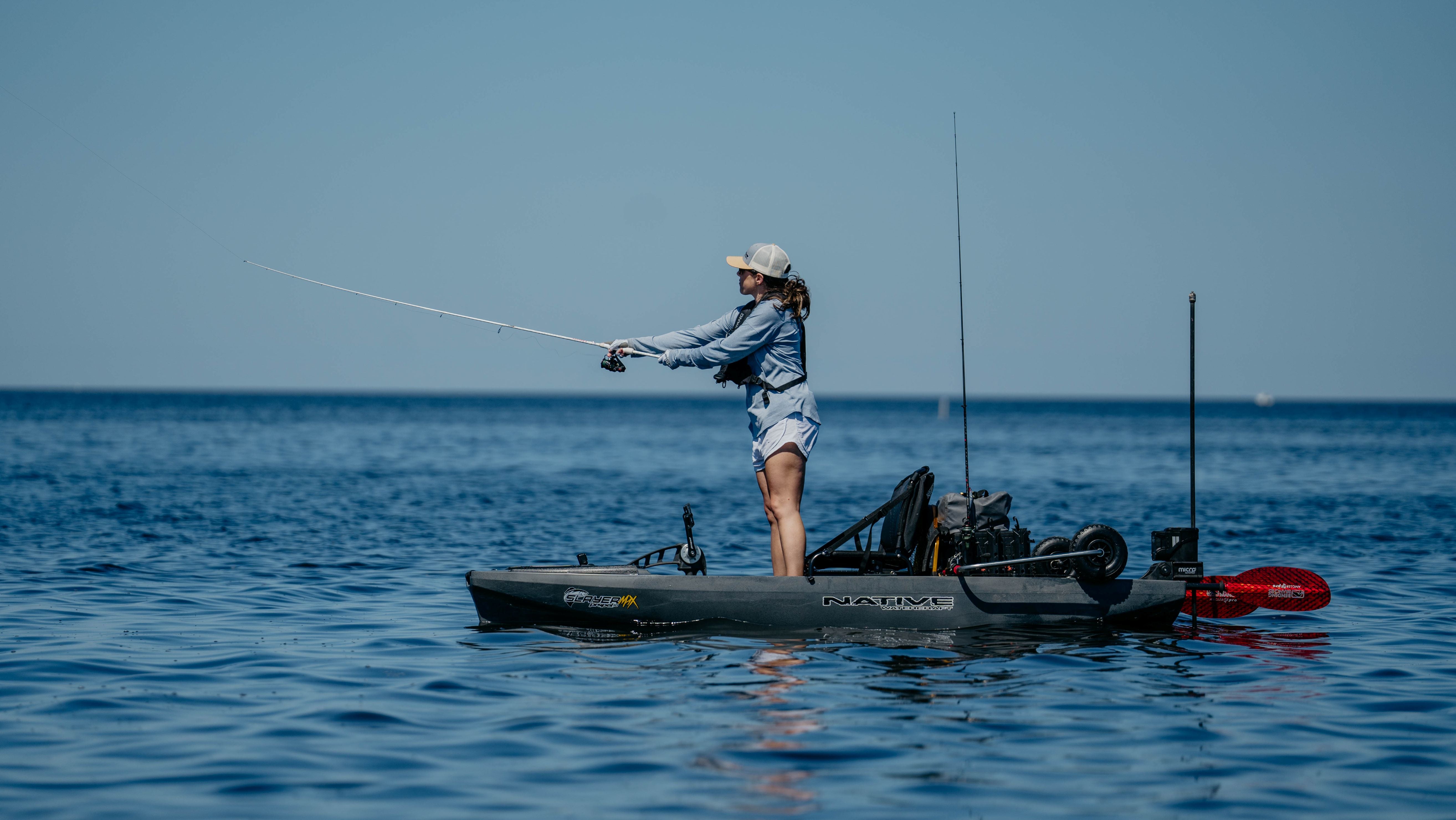 Native Watercraft Slayer Propel MAX 10 Fishing Kayak [Grey Goose - Lifestyle 3]