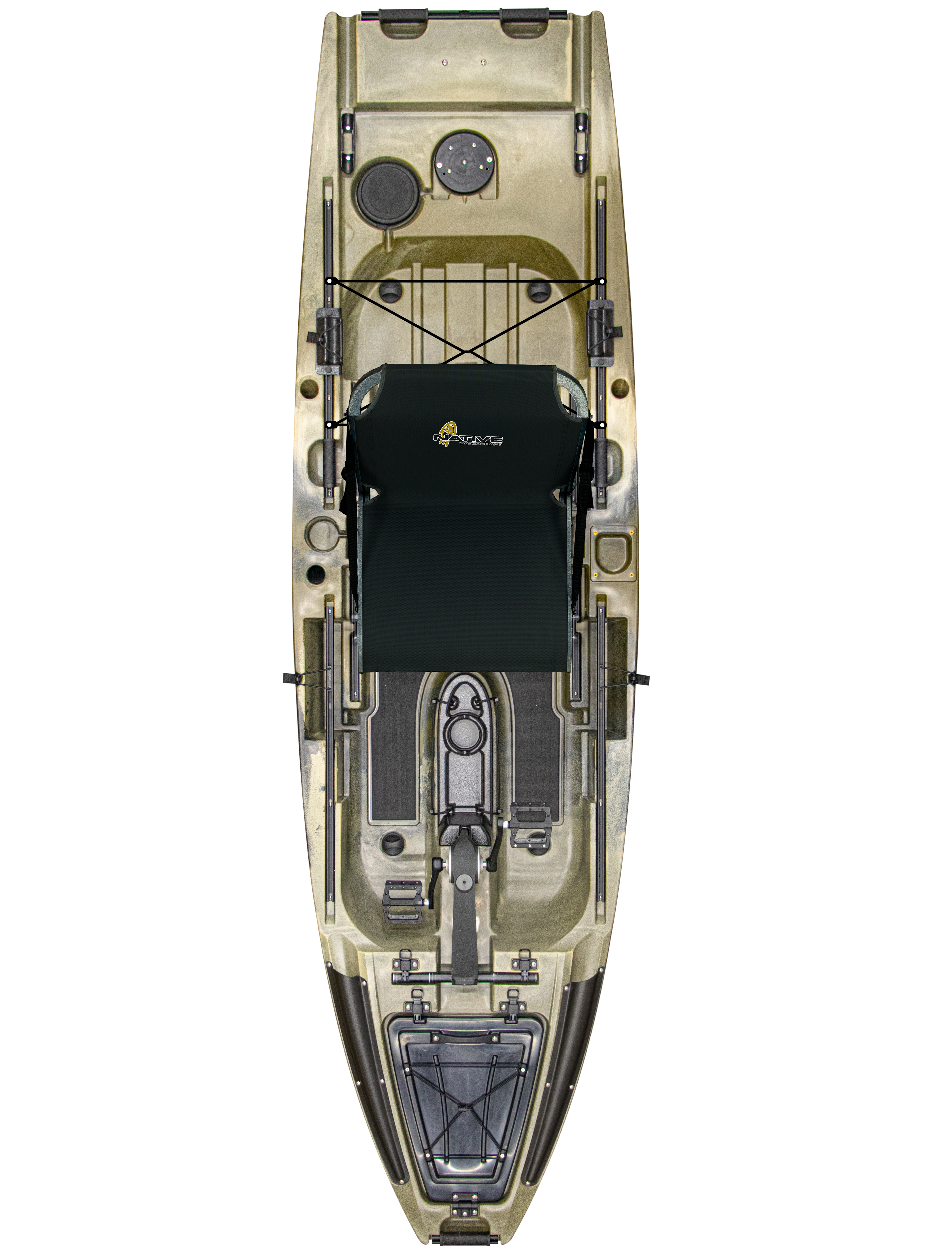 Native Watercraft Slayer Propel MAX 10 Fishing Kayak [Hidden Oak - Top View]