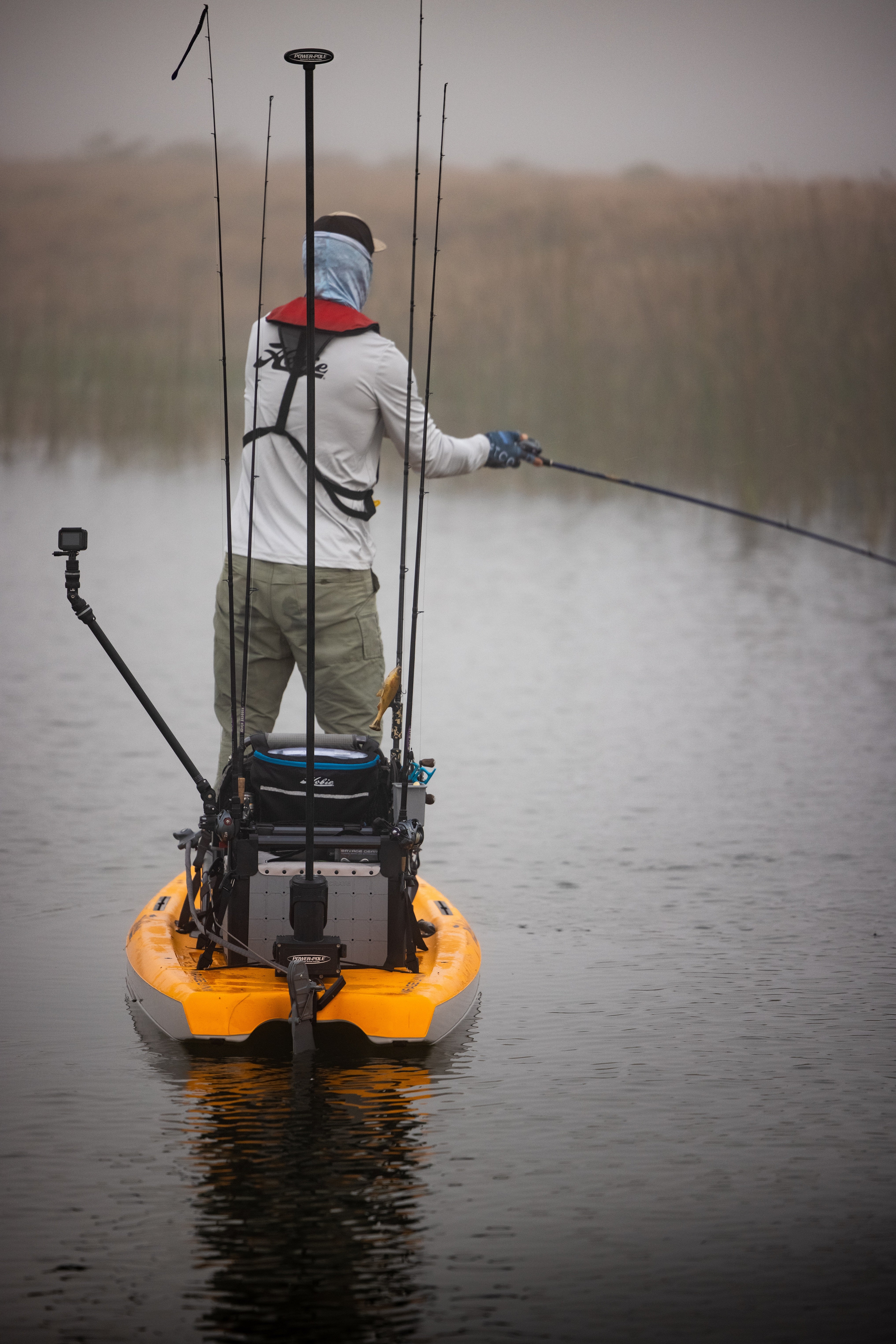 compact fishing pole infomercial JL Marine Power-Pole Micro Anchor Drive Unit