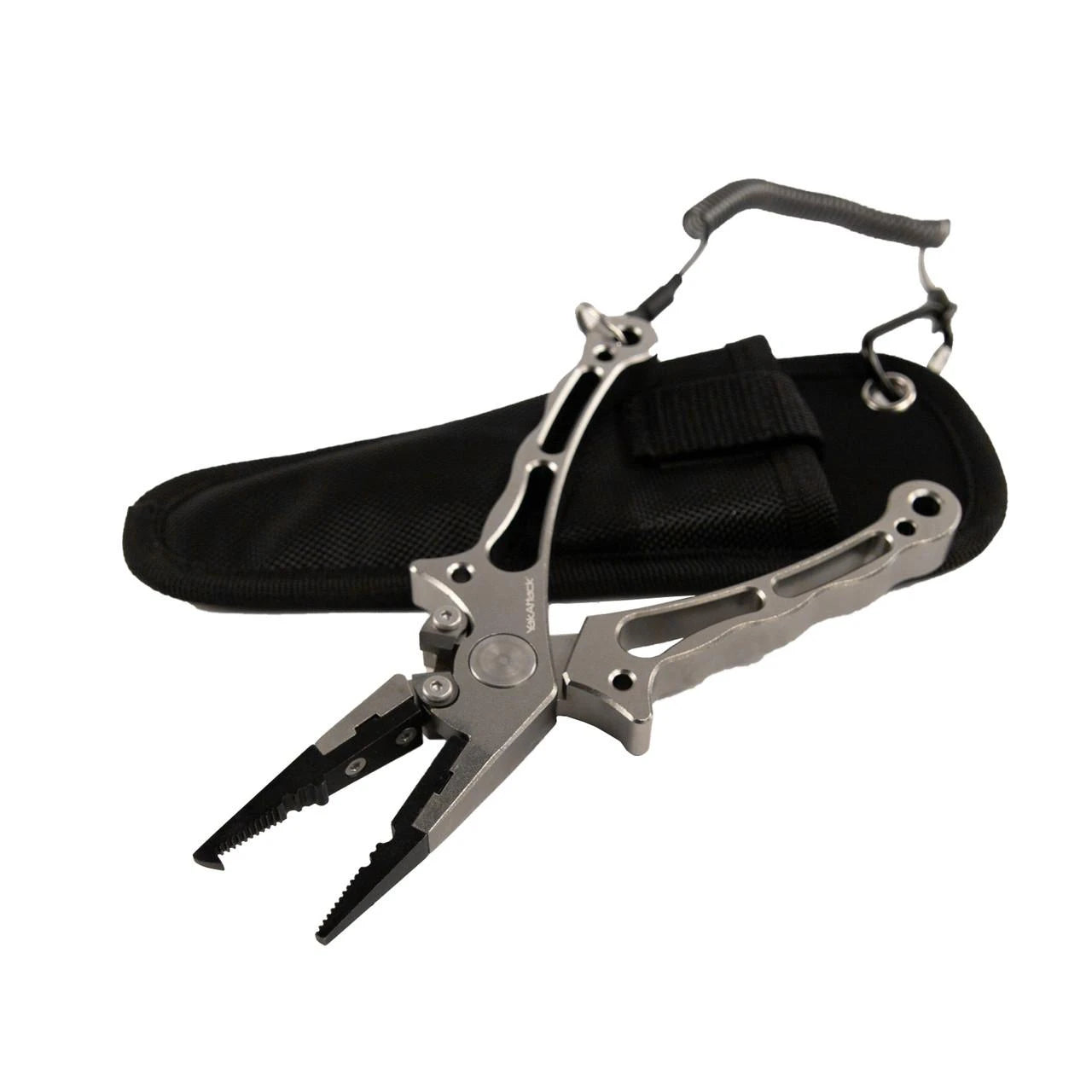 YakAttack 7-inch Aluminum Pliers with Nylon Sheath – Coiled Lanyard