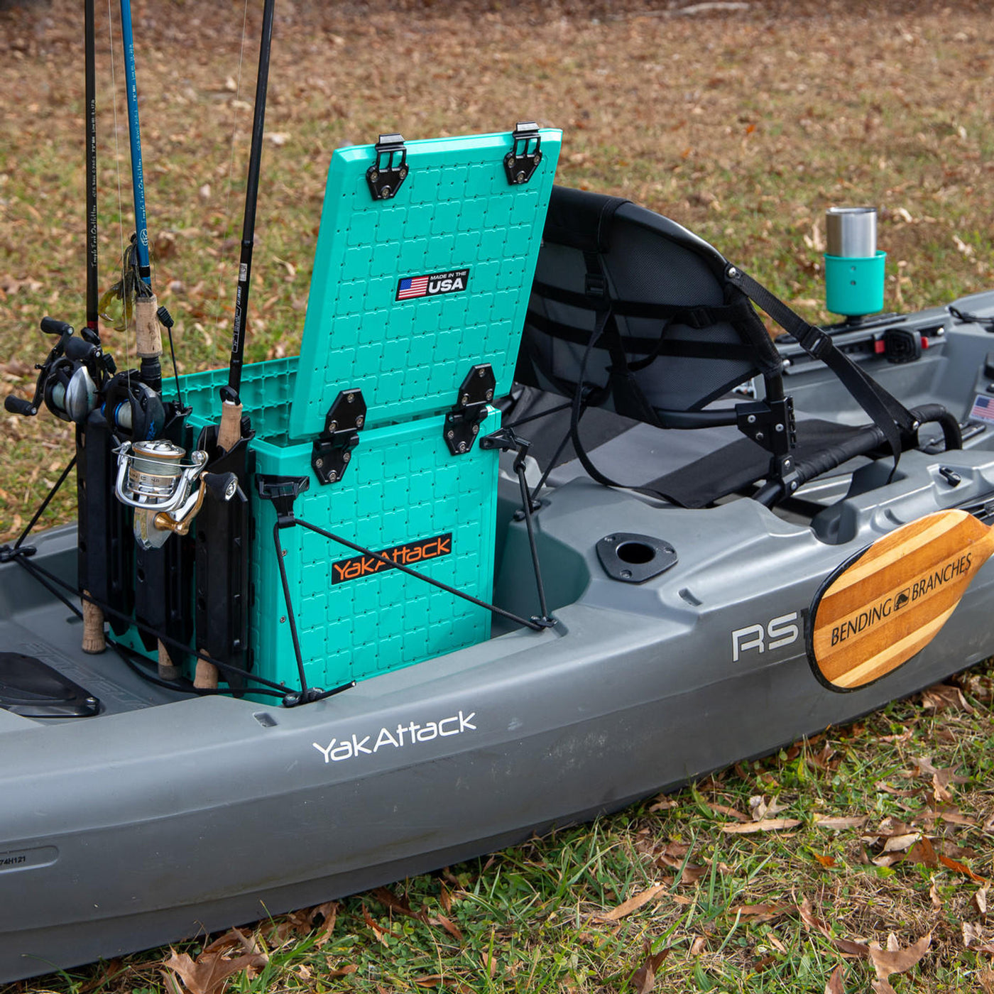 YakAttack® BlackPak Pro Kayak Fishing Crate 16 x 16 - Kayak Fishing Gear
