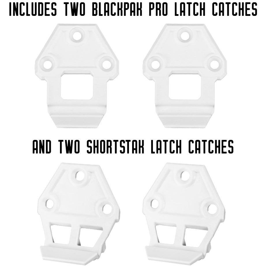 YakAttack 2 BlackPak Pro 2 ShortStak Latch Catches – color upgrade kit - white