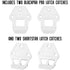 YakAttack 2 BlackPak Pro 2 ShortStak Latch Catches – color upgrade kit - white