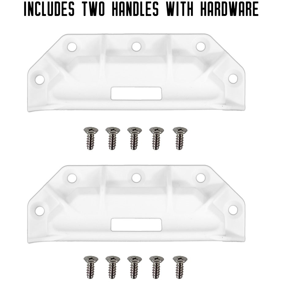 YakAttack BlackPak Pro ShortStak 2 Handles with Hardware – color upgrade kit - white
