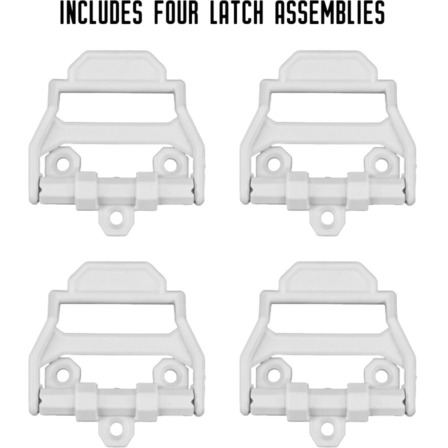 YakAttack BlackPak Pro ShortStak - 4 Latch assemblies – color upgrade kit - white