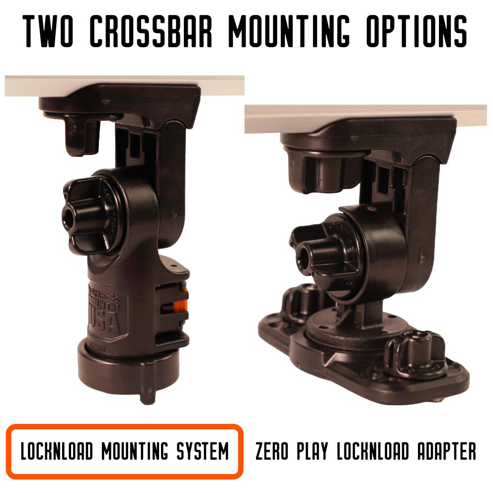 YakAttack Command Center Crossbar 2 mounting options LockNLoad and Zero Play HD LockNLoad
