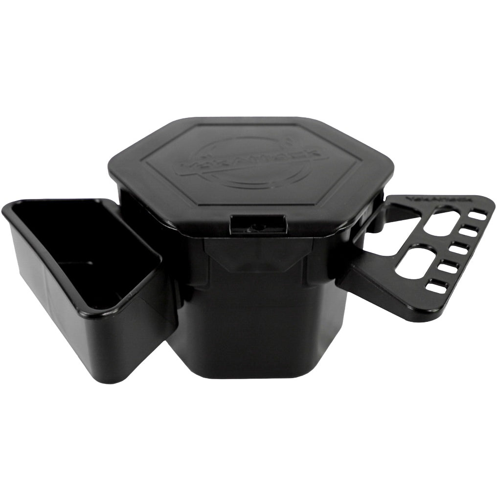 YakAttack Cup Holder Pro Fully Loaded Package Closed Lid- Black