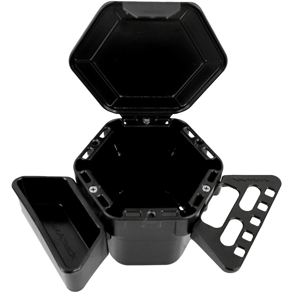 YakAttack Cup Holder Pro Fully Loaded Package Open Lid- Black