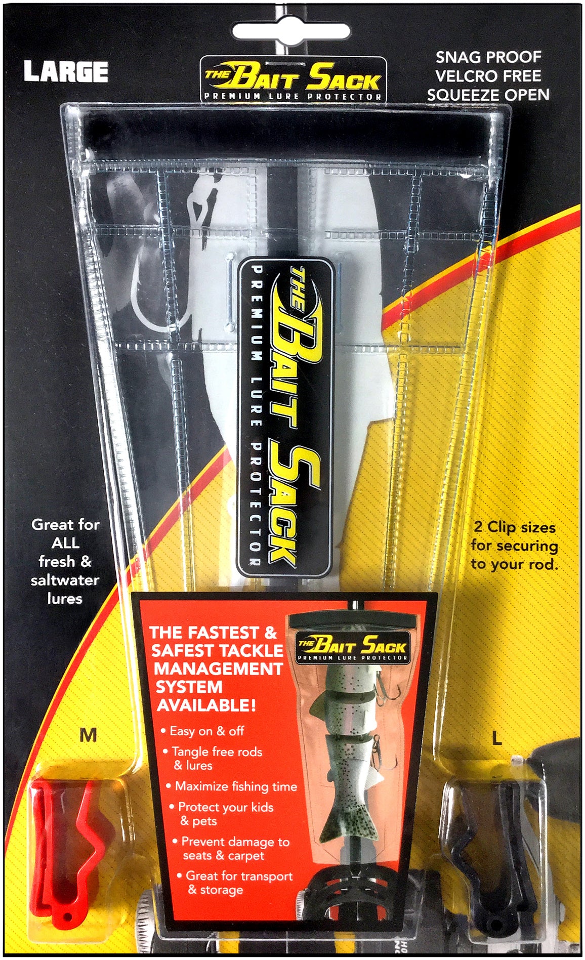 cal coast fishing black out bait sack lure protector TackleWorkz (Cal Coast Fishing) Bait Sack Lure Protector (Large / Clear)