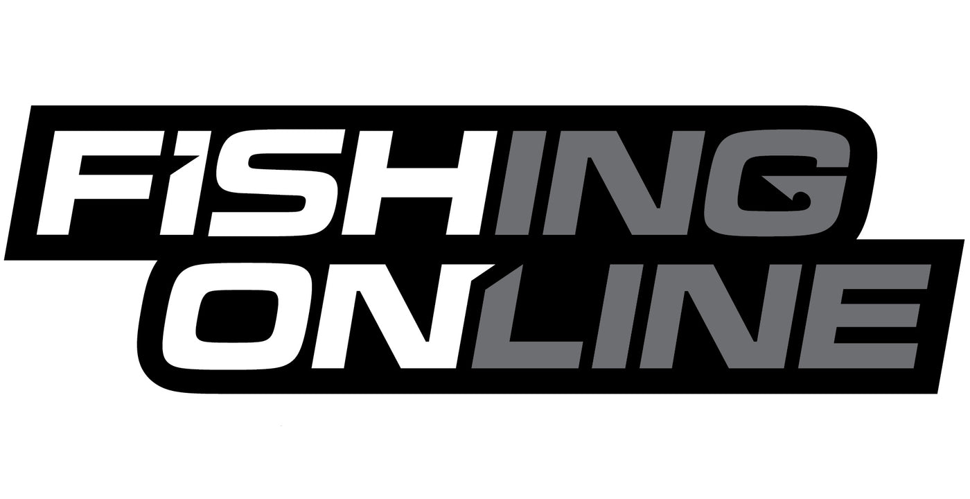 Fishing Online Logo Decal / Sticker 24 Logo Greyscale (Black Border)