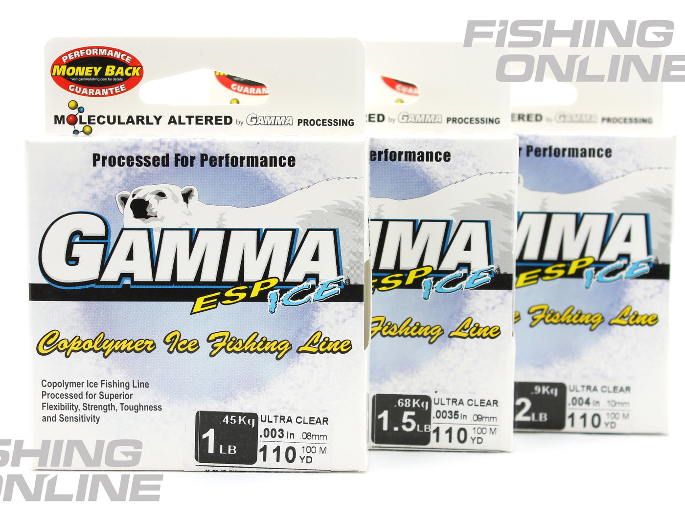 Gamma ESP Ice Copolymer Ice Fishing Line 8#- Ultra Clear