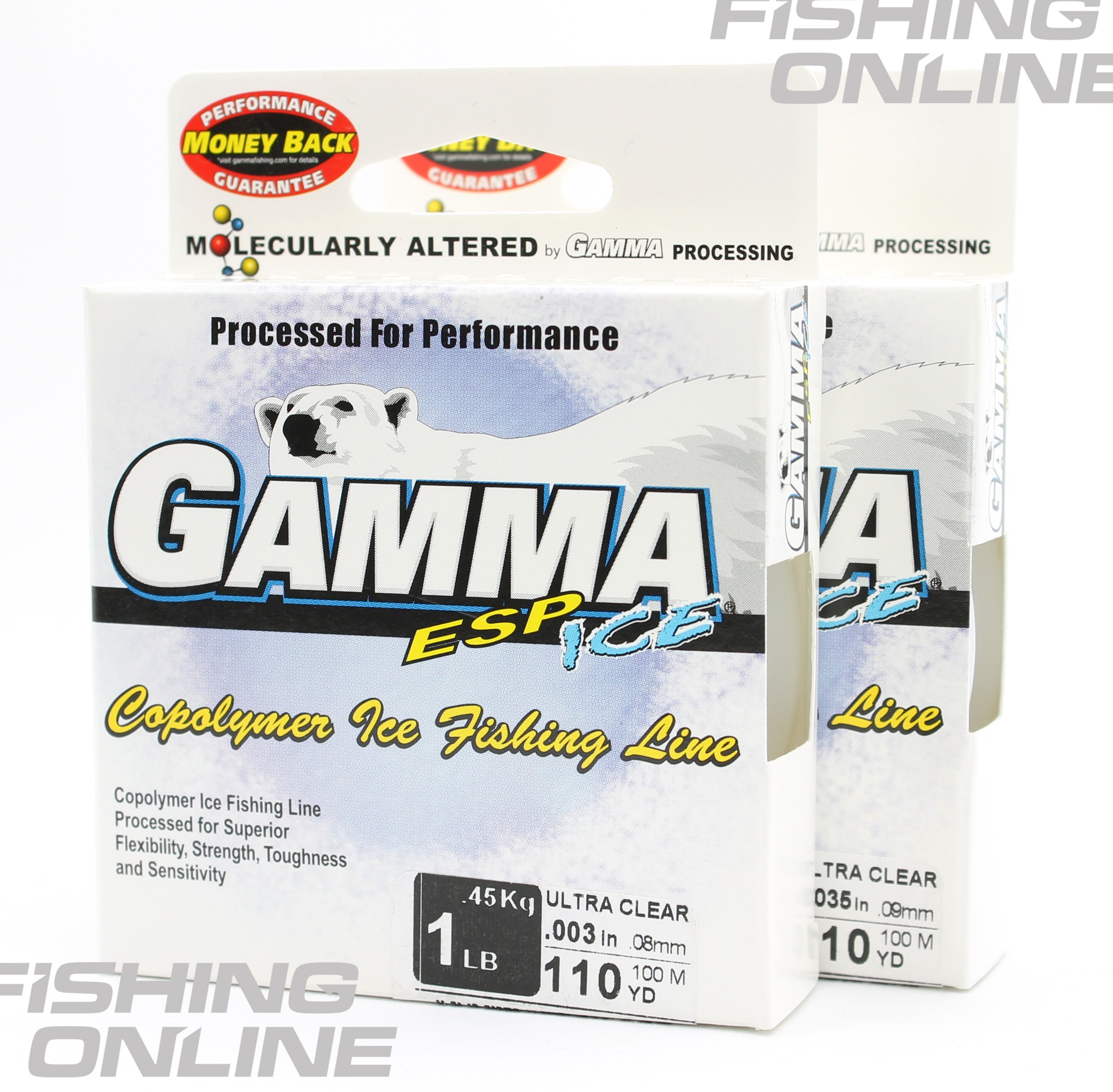 gamma braided fishing line GAMMA Copolymer ESP Ice Fishing Line, Blue, 110yd, 2lb
