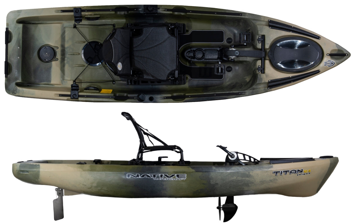 Native Watercraft Titan Propel 10.5 Pedal Fishing Kayak Hidden Oak