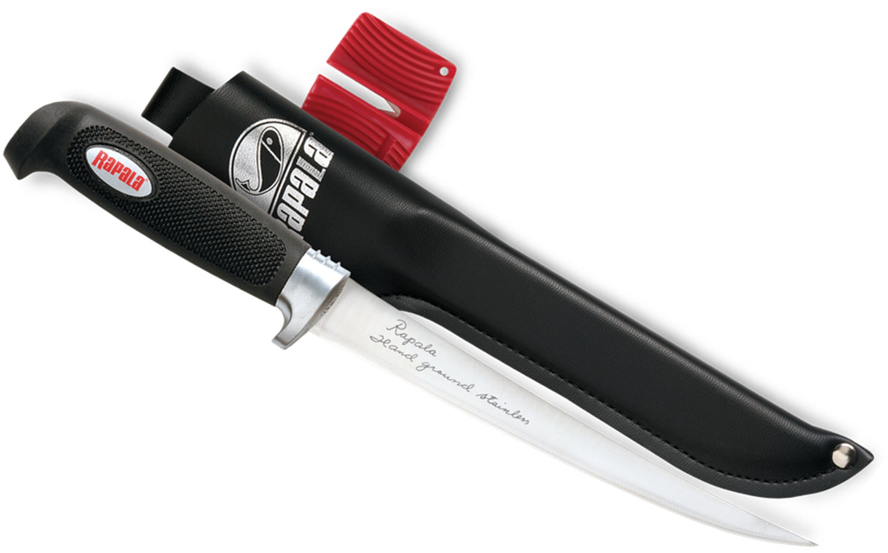 Rapala Softgrip Knife 7.5 With Sharpener [BP707SH1] – Fishing Online