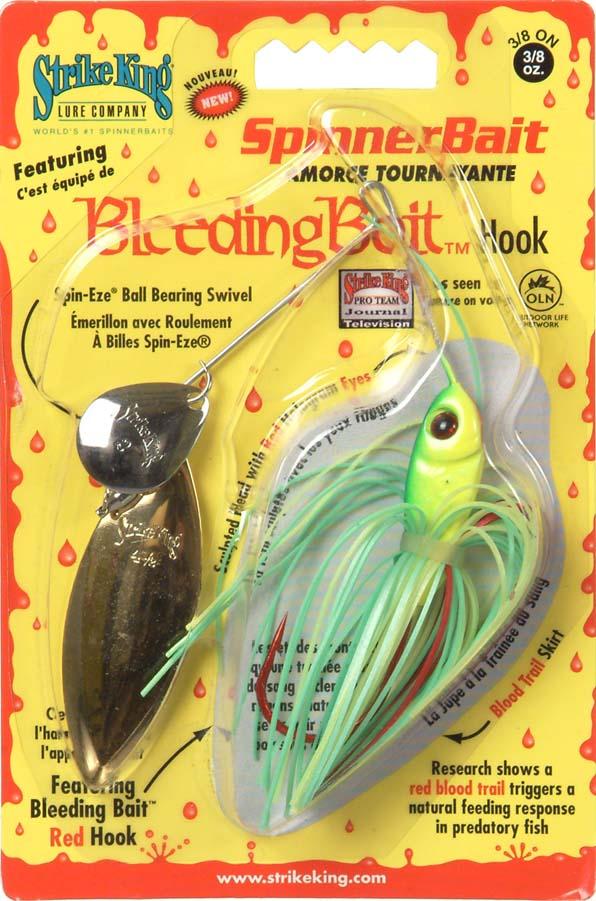 Strike King Bleeding Bait Spinnerbait - 3/8 oz - Bleeding Firetiger