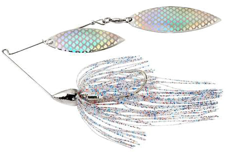 War Eagle Nickel Frame Spinnerbait - 3/8 Oz White Silver #WE38NT01S