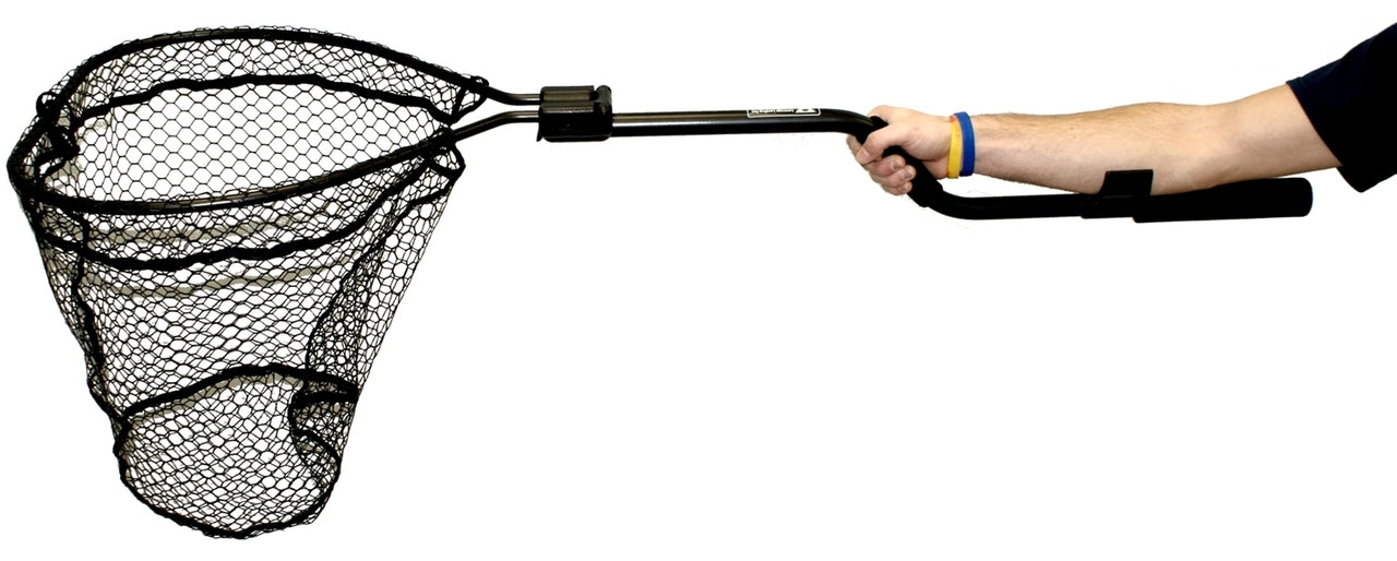 extension fishing net YakAttack Leverage Landing Net (20" x 21" Hoop, 46" Long w/ Foam Extension)