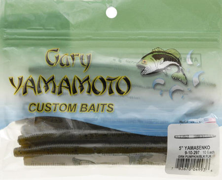 Gary Yamamoto 5 Smoke w/blk copper Chartreuse Tip Yamasenko – Fat