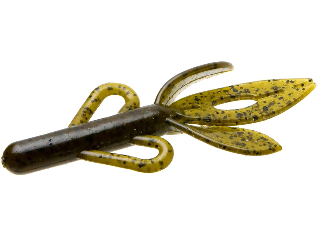 brush hog fishing lure Zoom Super Hog (Green Pumpkin)